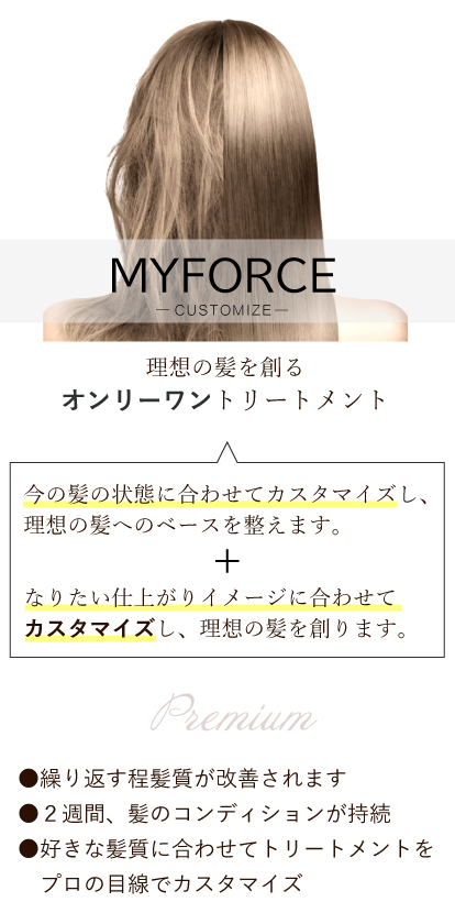 カスタマイズプレミアトリートメント MYFORCE